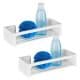 WENKO BRALIA Duschablage, Weiß, 2er Set, Befestigen ohne bohren, Power-Loc®