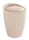 WENKO CANDY Badhocker,Beige, Leinenoptik, mit abnehmbarem Wäschesack