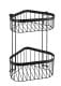 WENKO CLASSIC PLUS Dusch Eckablage, Schwarz, 2 Etagen