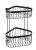 WENKO CLASSIC PLUS Dusch Eckablage, Schwarz, 2 Etagen