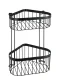 WENKO CLASSIC PLUS Dusch Eckablage, Schwarz, 2 Etagen
