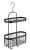 WENKO CLASSIC PLUS Duschablage, Schwarz, 2 Etagen