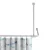 WENKO Deckenstütze für Duschstange 57 cm, Weiß, Aluminium