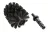 WENKO Ersatzbürste für WC-Garnituren Ø 8,5 cm, Schwarz, 4er Set