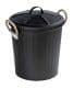 WENKO GARA Kosmetikeimer 6 Liter, Schwarz matt
