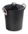 WENKO GARA Kosmetikeimer 6 Liter, Schwarz matt