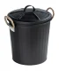 WENKO GARA Kosmetikeimer 6 Liter, Schwarz matt