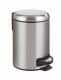 WENKO LEMAN Kosmetikeimer 3 Liter, Silber, Easy Close, Edelstahl