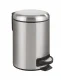 WENKO LEMAN Kosmetikeimer 3 Liter, Silber, Easy Close, Edelstahl