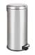 WENKO LEMAN Mülleimer 30 Liter, Silber, Easy Close, Edelstahl