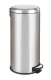 WENKO LEMAN Mülleimer 30 Liter, Silber, Easy Close, Edelstahl