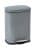 WENKO LENO Kosmetikeimer 5 Liter, Grau, Easy-Close, lackierter Stahl, Absenkautomatik