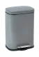 WENKO LENO Kosmetikeimer 5 Liter, Grau, Easy-Close, lackierter Stahl, Absenkautomatik