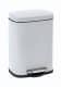 WENKO LENO Kosmetikeimer 5 Liter, Weiß, Easy-Close, lackierter Stahl, Absenkautomatik