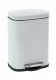 WENKO LENO Kosmetikeimer 5 Liter, Weiß, Easy-Close, lackierter Stahl, Absenkautomatik