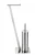 WENKO LIRIO Toilettenpapierhalter, Chrom, mit WC-Garnitur, Edelstahl matt