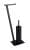 WENKO LIRIO Toilettenpapierhalter, Schwarz matt, mit WC-Garnitur, stehend