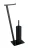 WENKO LIRIO Toilettenpapierhalter, Schwarz matt, mit WC-Garnitur, stehend