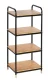 WENKO LOFT Badregal, Braun/Schwarz, mit 4 Etagen, Bambus