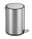 WENKO MONZA Kosmetikeimer 3 Liter, Silber glänzend, Easy Close, Edelstahl