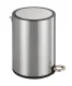 WENKO MONZA Kosmetikeimer 3 Liter, Silber glänzend, Easy Close, Edelstahl