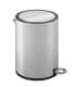 WENKO MONZA Kosmetikeimer 3 Liter, Silber matt, Easy Close, Edelstahl