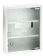 WENKO Medikamentenschrank 30 cm breit, Silber, 3 Fächer