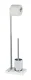 WENKO NOBLE Toilettenpapierhalter, Weiß, mit WC-Garnitur, stehend