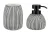 WENKO PASCOLI Accessoire Set, Weiß/Schwarz, Zahnputzbecher, Seifenspender, Keramik
