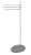 WENKO PEBBLE Handtuchhalter, Grau, mit 3 Armen, stehend