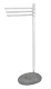 WENKO PEBBLE Handtuchhalter, Grau, mit 3 Armen, stehend