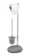 WENKO PEBBLE STONE Toilettenpapierhalter, Grau, mit WC-Garnitur, stehend