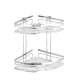 WENKO PREMIUM Dusch Eckablage, Chrom, 2 Etagen, Edelstahl rostfrei