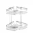 WENKO PREMIUM Dusch Eckablage, Chrom, 2 Etagen, Edelstahl rostfrei