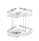 WENKO PREMIUM Dusch Eckablage, Chrom, 2 Etagen, Edelstahl rostfrei