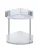WENKO QUADRO Dusch Eckablage, 2 Etagen Quadro, Edelstahl, Befestigen ohne bohren, Vacuum-Loc®