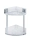 WENKO QUADRO Dusch Eckablage, 2 Etagen Quadro, Edelstahl, Befestigen ohne bohren, Vacuum-Loc®
