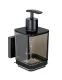 WENKO QUADRO Seifenspender 340 ml, Schwarz, Edelstahl rostfrei, Vacuum-Loc