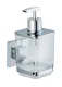WENKO QUADRO Seifenspender, Edelstahl, Befestigen ohne bohren, Vacuum-Loc®