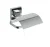 WENKO QUADRO Toilettenpapierhalter, Chrom glänzend, Edelstahl, Befestigen ohne bohren, Vacuum-Loc®