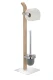 WENKO SAMONA Toilettenpapierhalter, Braun, mit WC-Garnitur, stehend