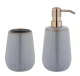 WENKO SIRMIONE Accessoire Set, Blau, Zahnputzbecher, Seifenspender, Keramik