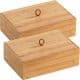 WENKO TERRA Aufbewahrungsbox 2er Set, Braun, Bambus, mit Deckel