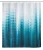 WENKO TULLIN Duschvorhang 180 x 200 cm, Weiß/Blau