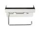WENKO Toilettenpapierhalter 2 in 1, mit Ablage, Edelstahl rostfrei