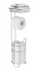 WENKO Toilettenpapierhalter, Chrom, mit Bevorrater und Ablage