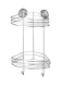 WENKO VACUUM-LOC Dusch Eckablage, Chrom glänzend, 2 Etagen, Befestigen ohne Bohren