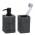 WENKO VILLATA Accessoire Set, Grau, Zahnputzbecher, Seifenspender, WC-Garnitur