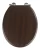 WENKO WENGE WC-Sitz, Braun, mit Absenkautomatik